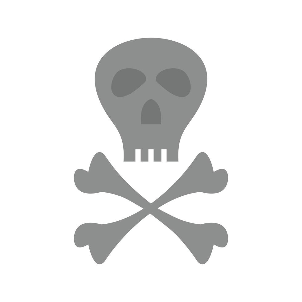 piraat teken vlak grijswaarden icoon vector
