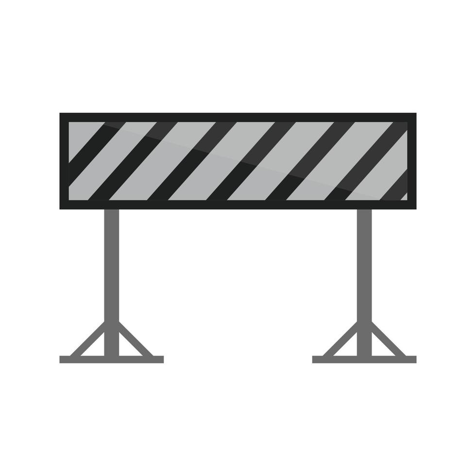 barrière vlak grijswaarden icoon vector
