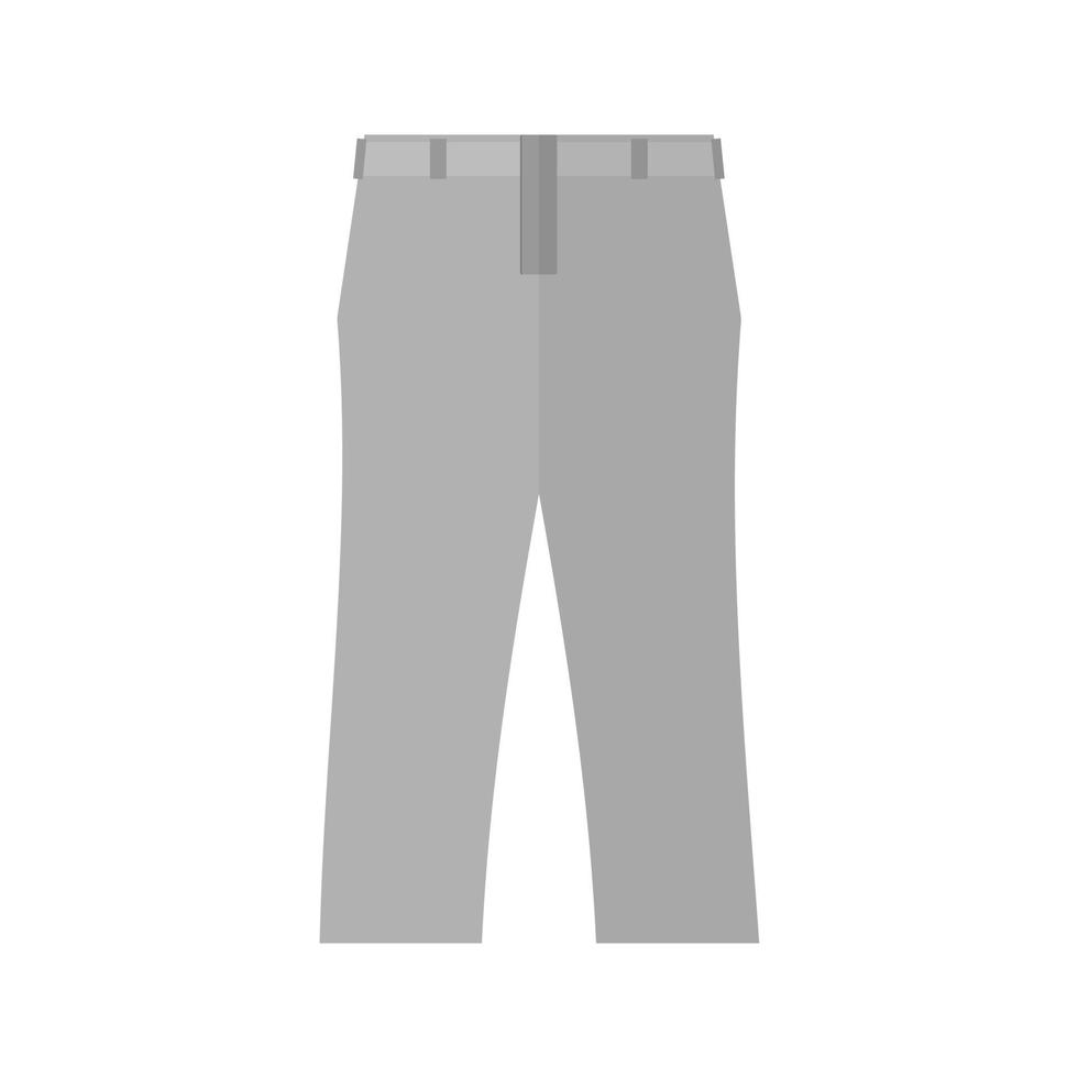 broek vlak grijswaarden icoon vector