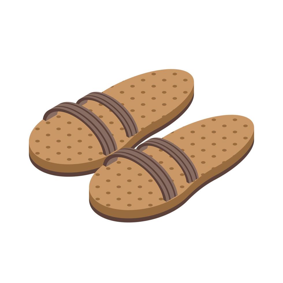 zacht sandalen icoon, isometrische stijl vector
