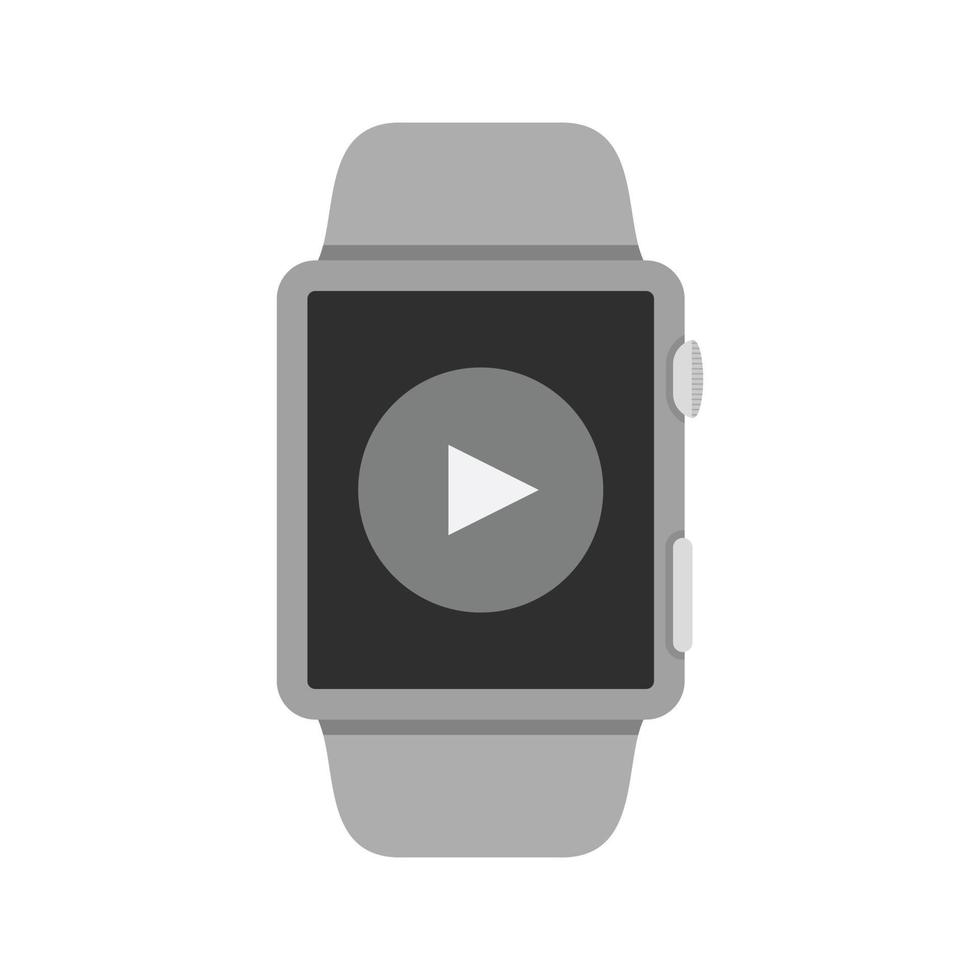 video app vlak grijswaarden icoon vector