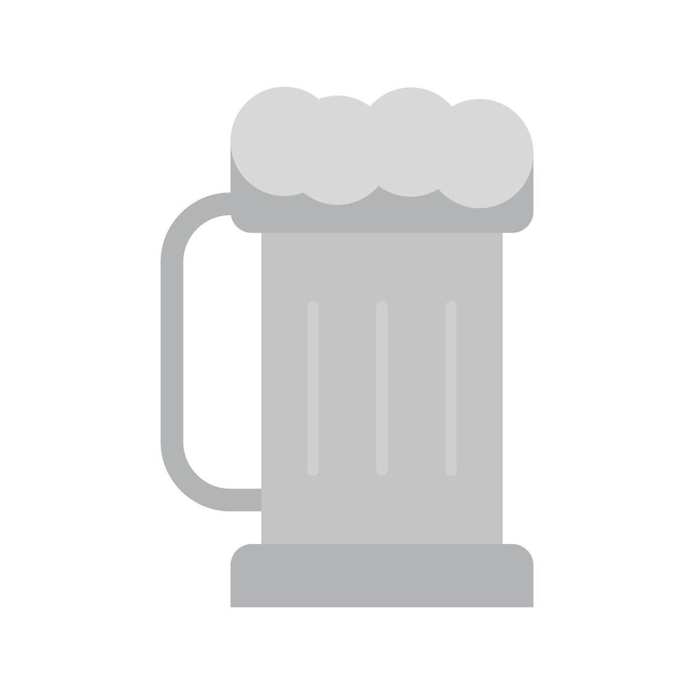pint van bier ik vlak grijswaarden icoon vector