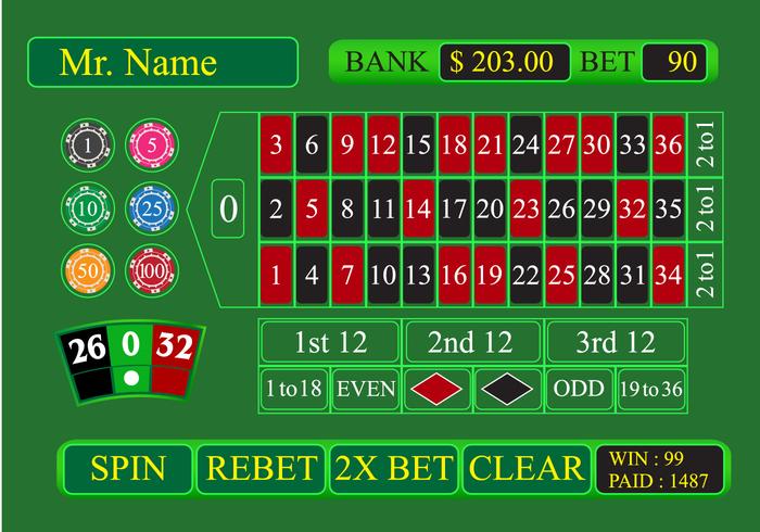 Online roulette app vector