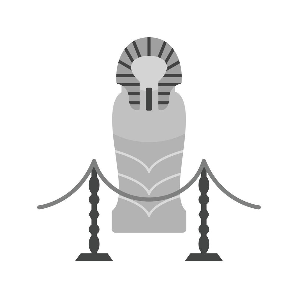 Egyptische god vlak grijswaarden icoon vector