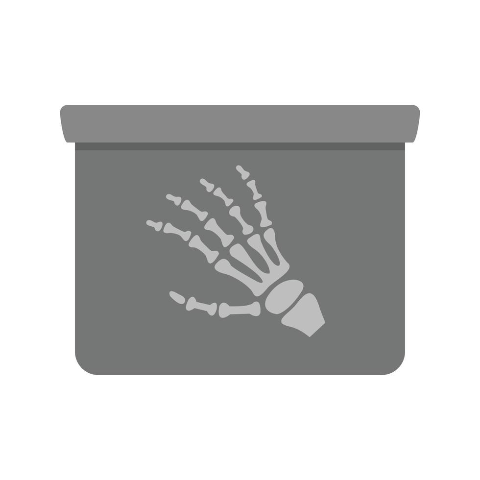 hand- röntgenstraal vlak grijswaarden icoon vector