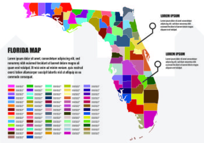 Florida kaart infographic vector