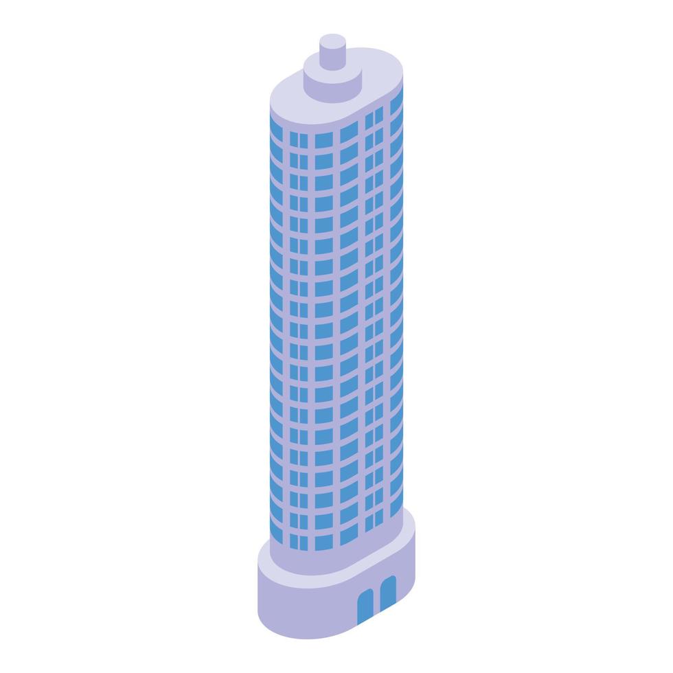 stad toren icoon, isometrische stijl vector