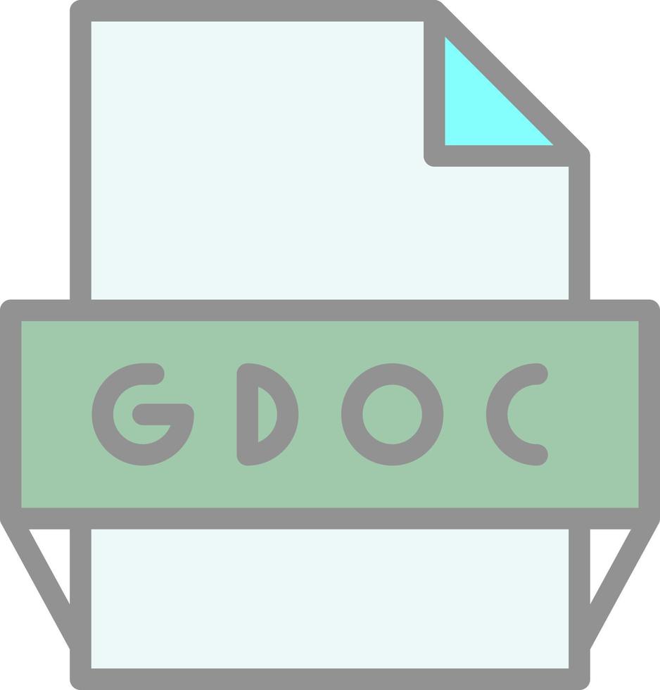 gdoc het dossier formaat icoon vector