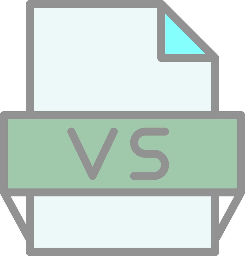 vs het dossier formaat icoon vector