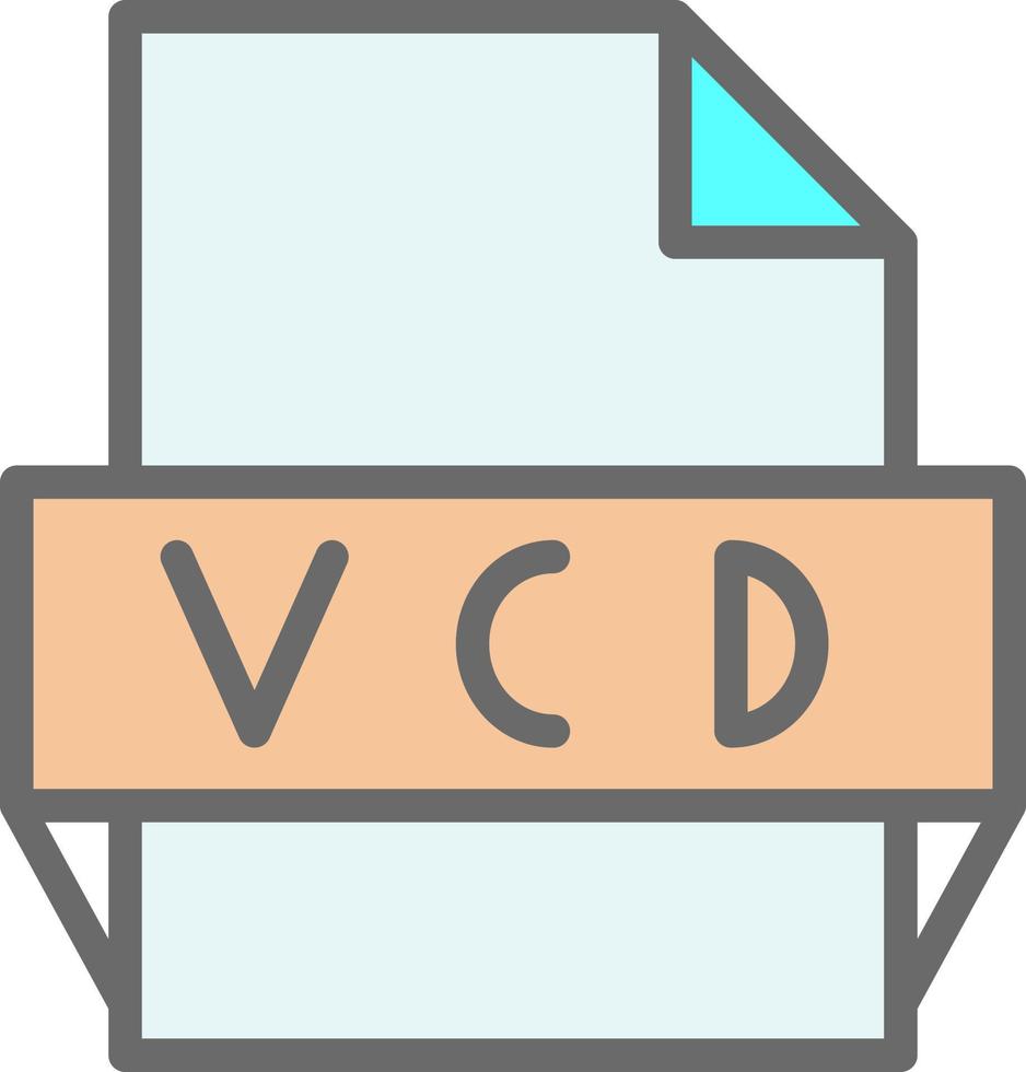 vcd het dossier formaat icoon vector