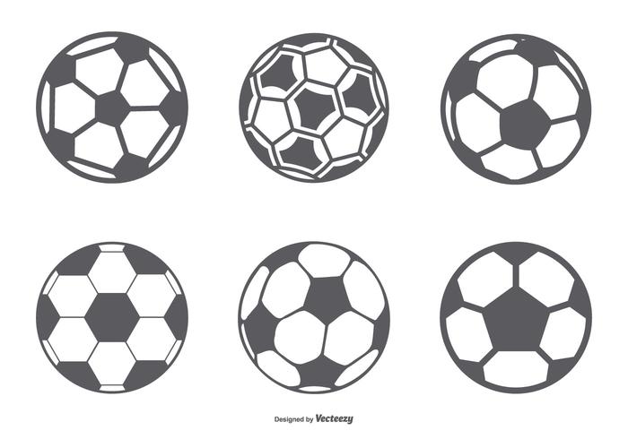 Voetbalbal icon collectie vector