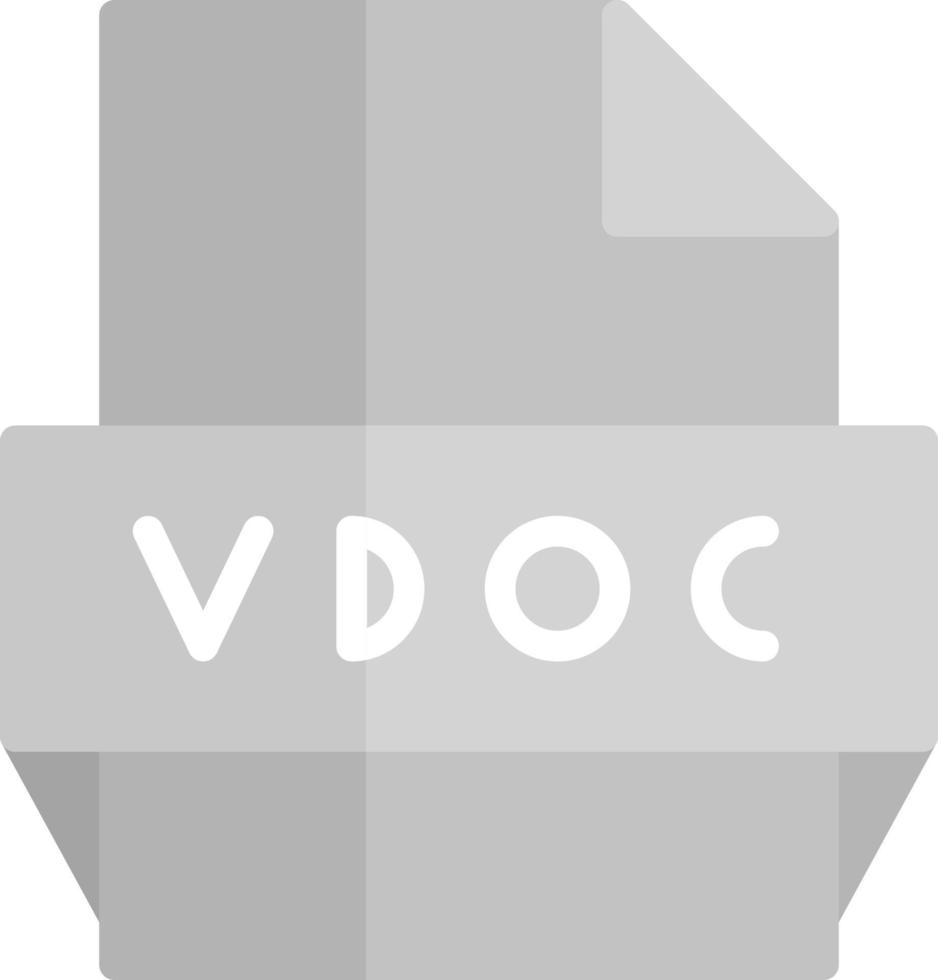 vdoc het dossier formaat icoon vector