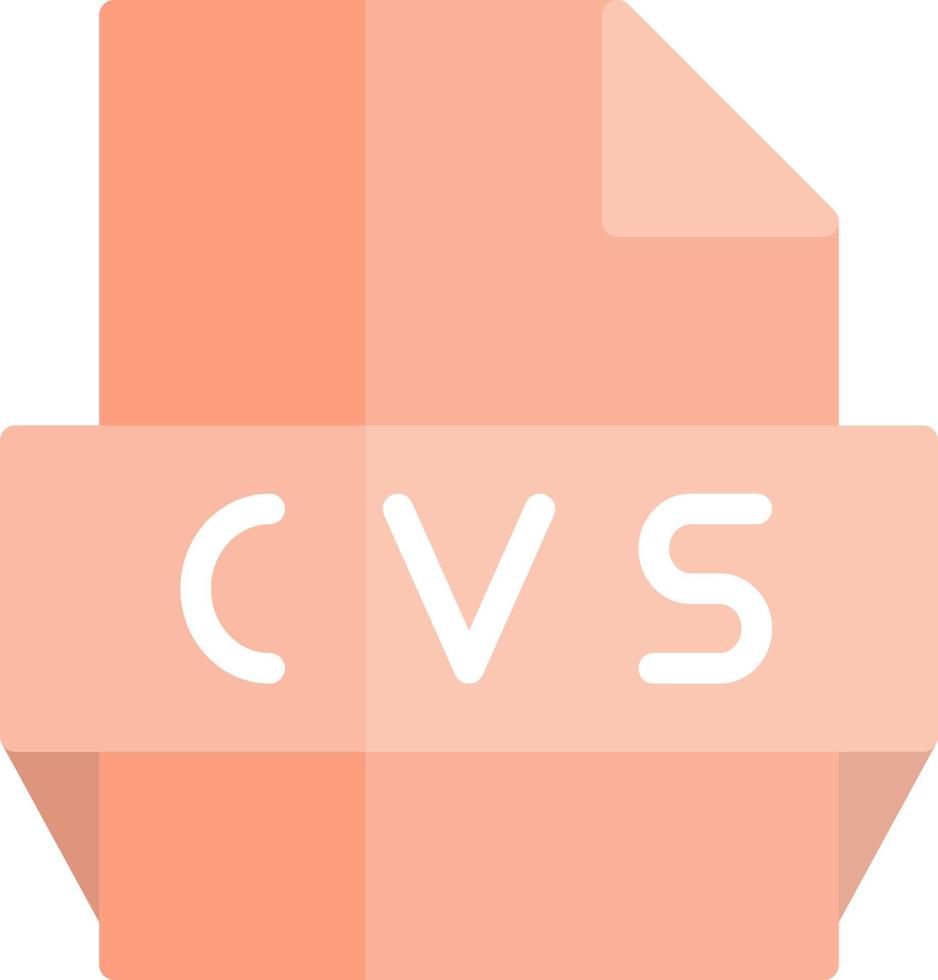 cvs het dossier formaat icoon vector