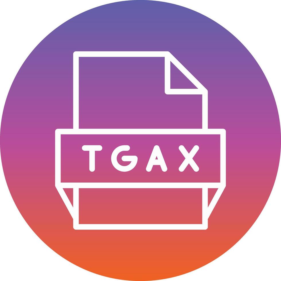 tgax het dossier formaat icoon vector