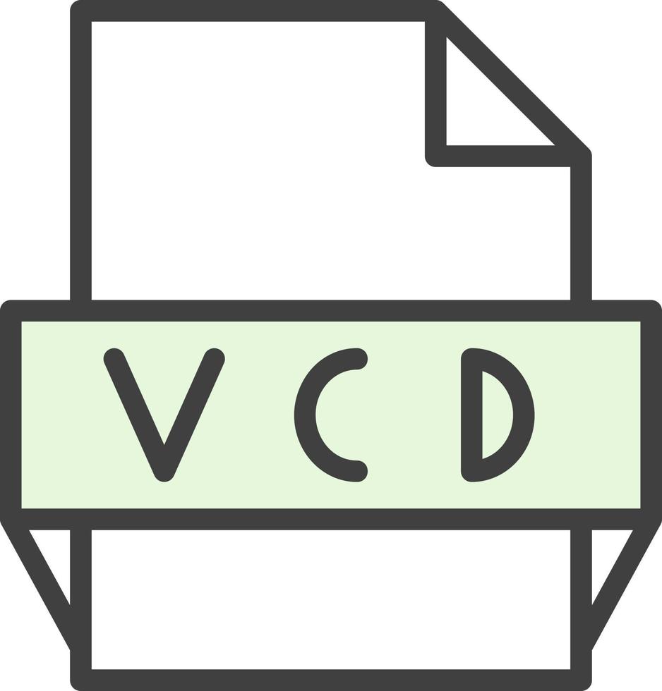 vcd het dossier formaat icoon vector
