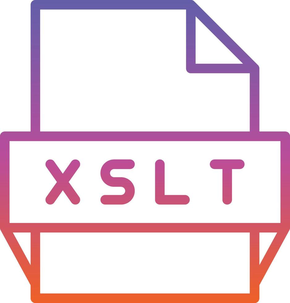 xslt het dossier formaat icoon vector