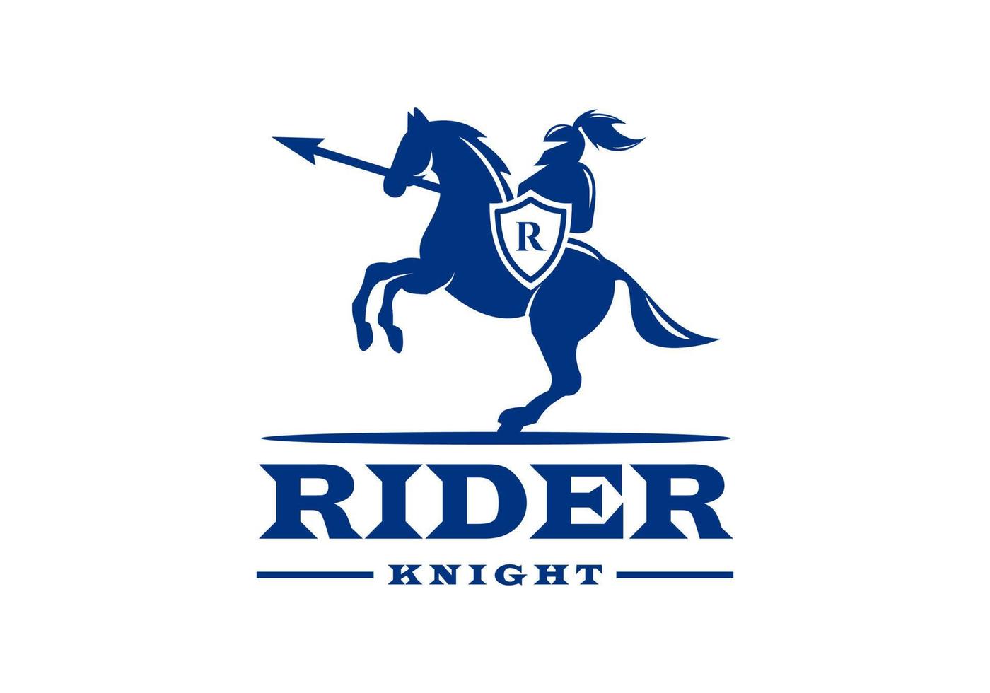 de paard ridder logo is geschikt net zo een zakelijke symbool. vector