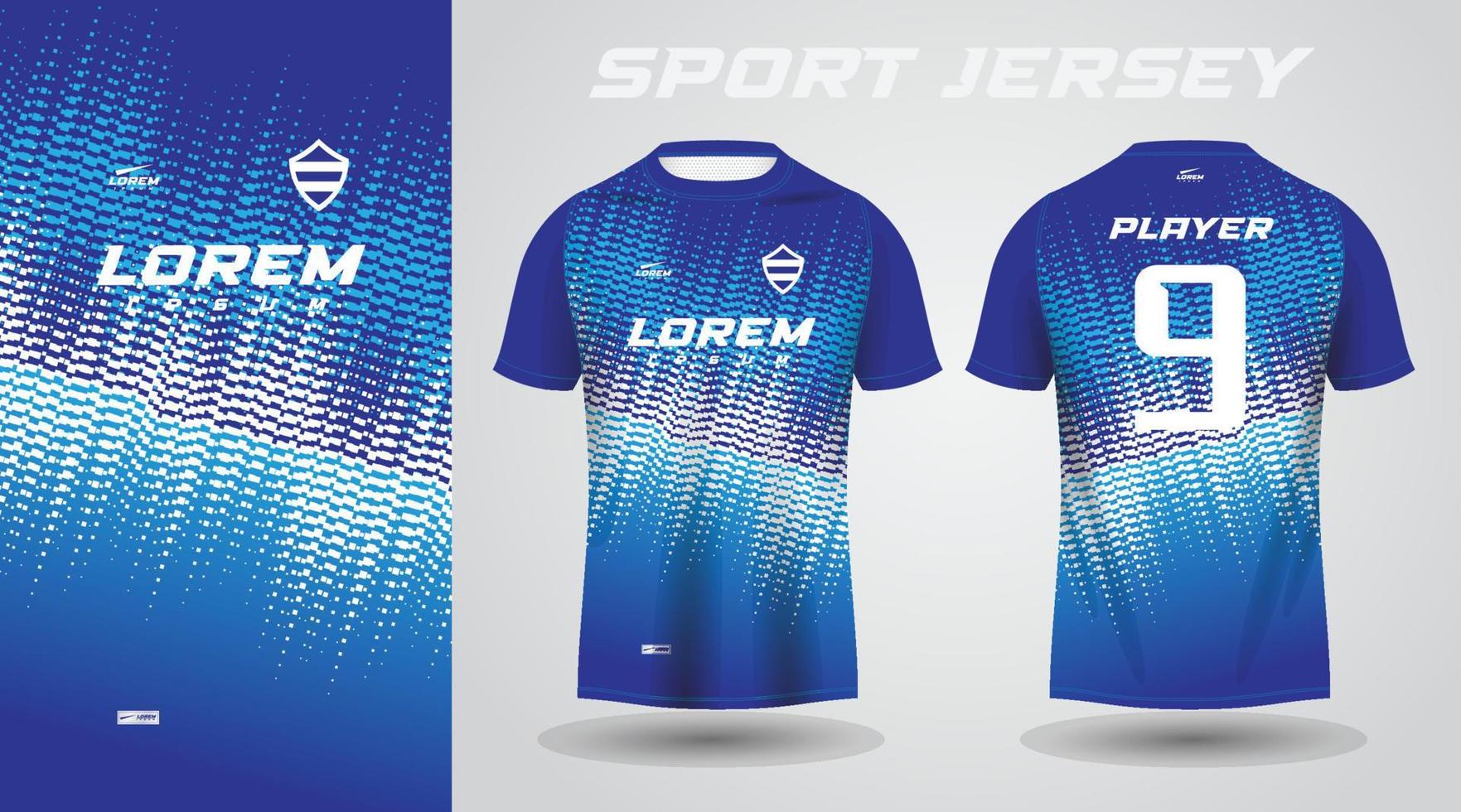 blauw shirt sport jersey ontwerp vector