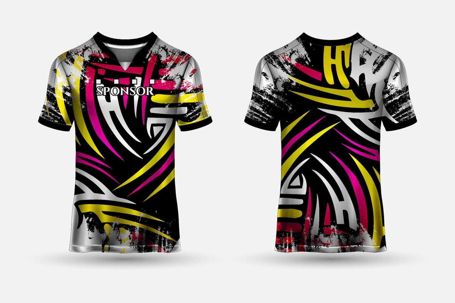 modern t overhemd Jersey ontwerp geschikt voor sport, racen, voetbal, gaming en e sport- vector