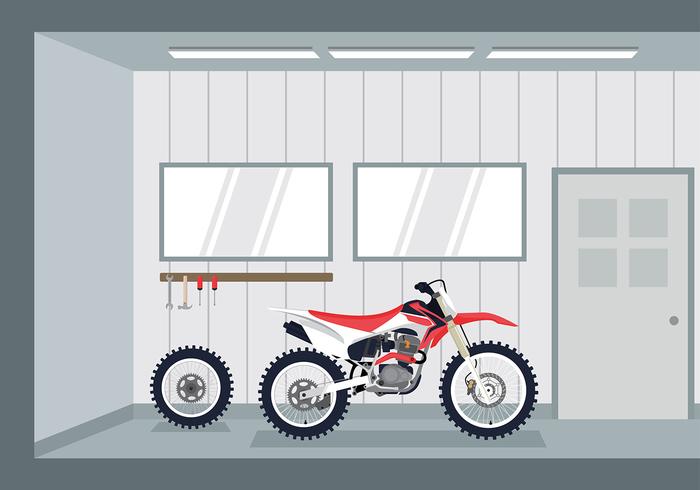 Motorcross Garage Gratis Vector