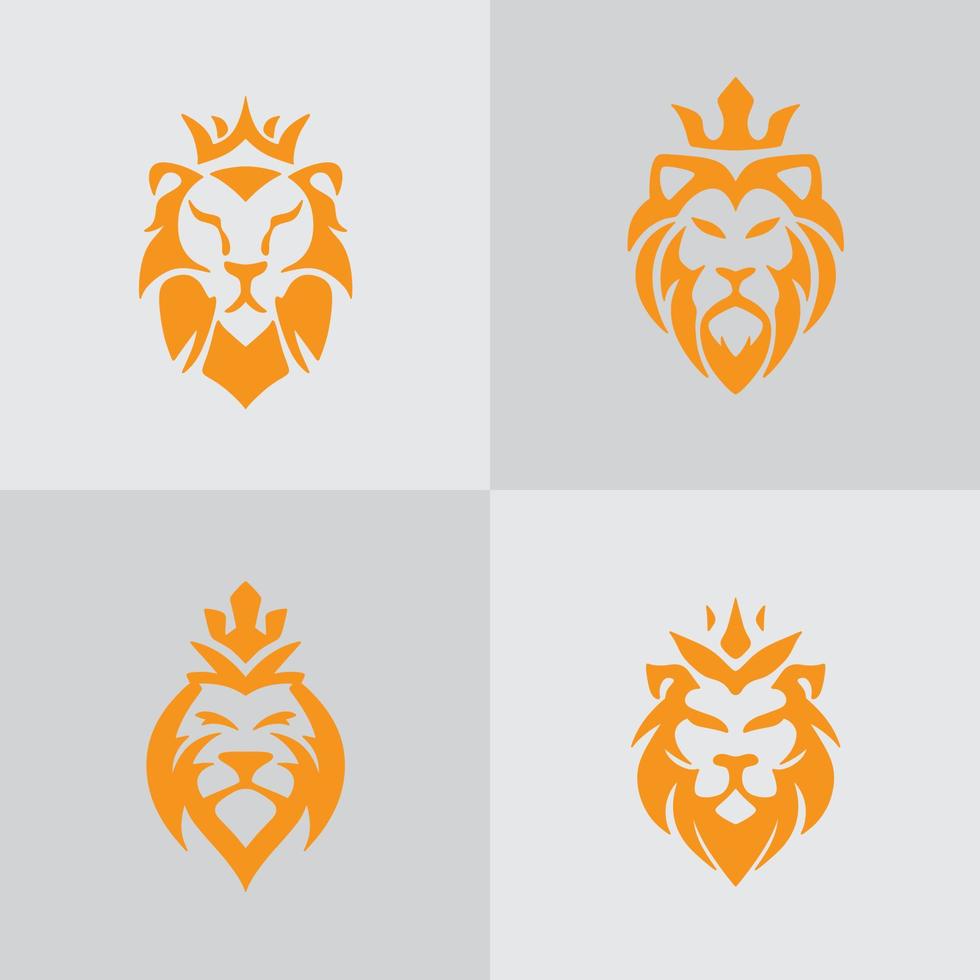 leeuw koning dier logo naadloos patroon vector