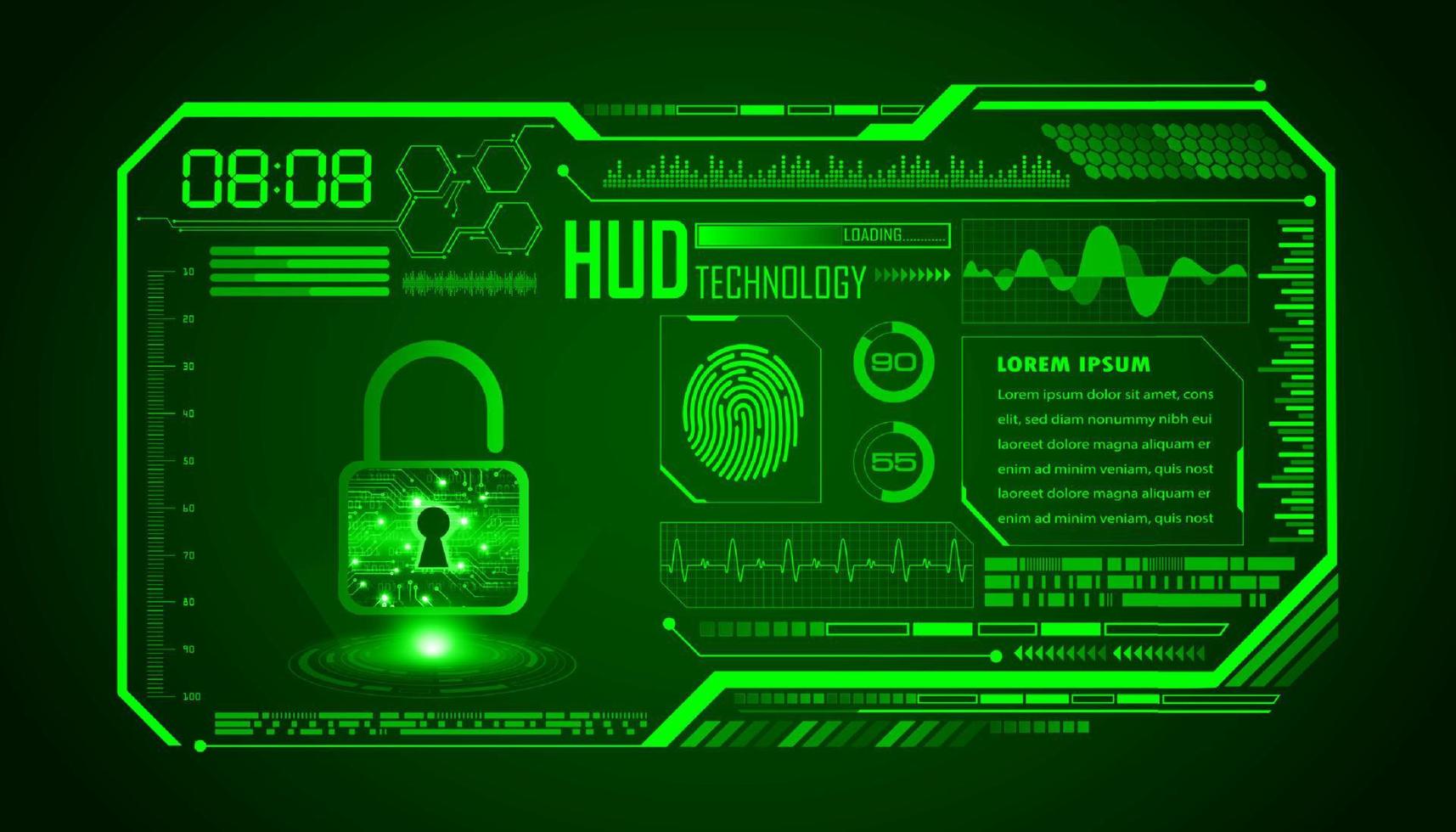 modern hud technologie scherm achtergrond vector