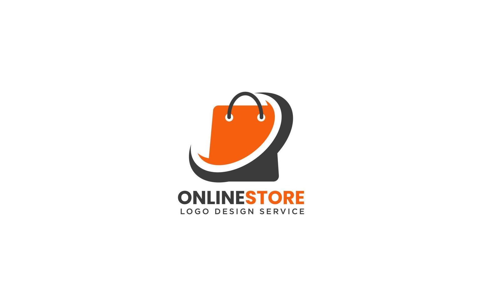 vector eshop of online boodschappen doen logo ook estore logo ontwerp