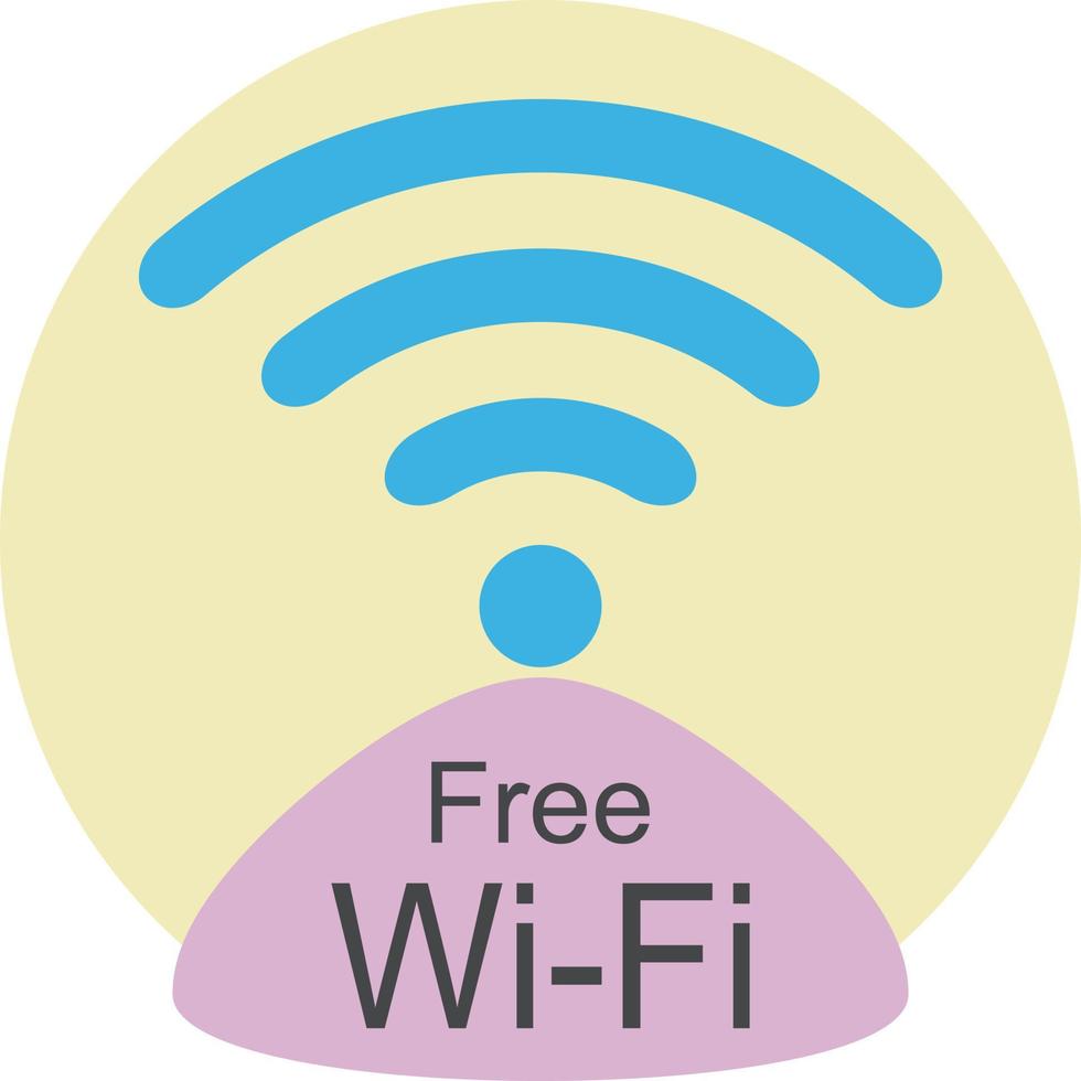 vlak stijl vrij Wifi icoon. netwerk symbool voor internet verbinding. vector