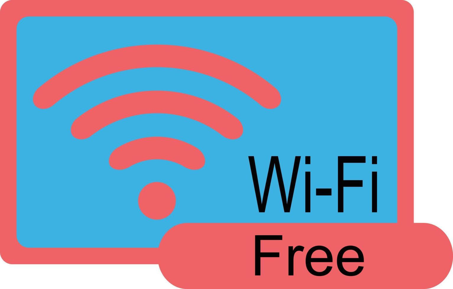 vlak stijl vrij Wifi icoon. netwerk symbool voor internet verbinding. vector