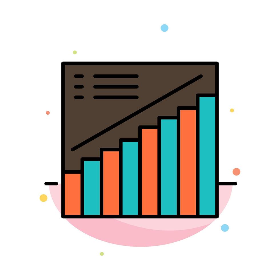 tabel diagram analytics presentatie verkoop abstract vlak kleur icoon sjabloon vector