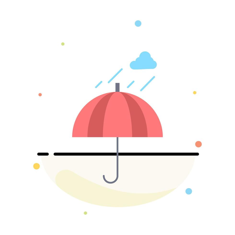 paraplu camping regen veiligheid weer vlak kleur icoon vector