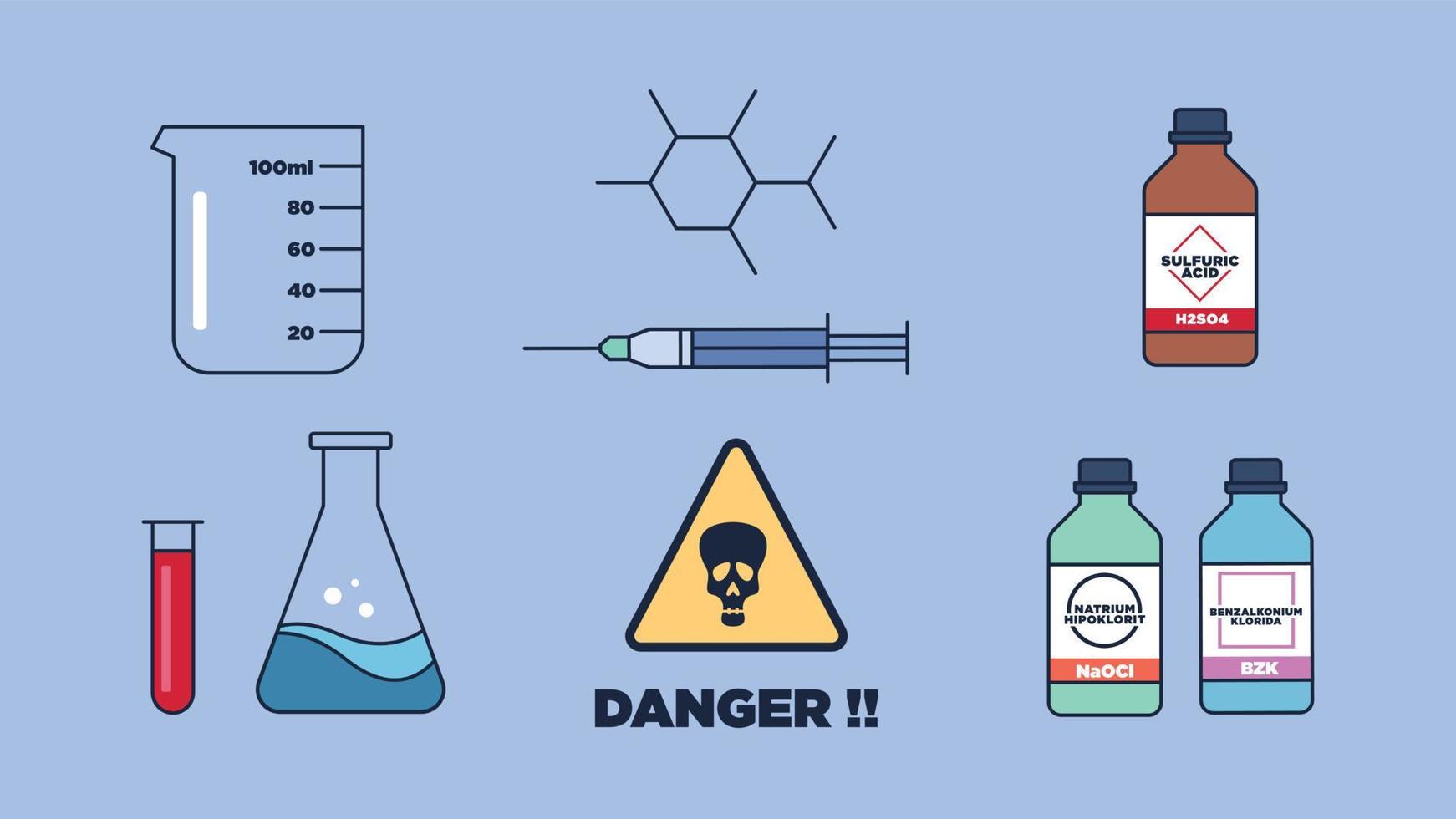 gevaarlijk laboratorium icoon vector