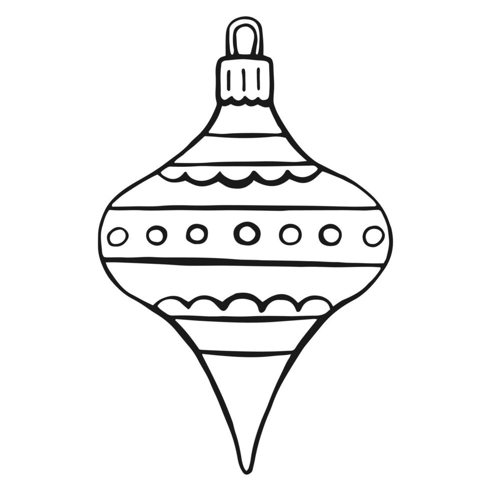 Kerstmis kerstballen. decoratie geïsoleerd elementen. hand- getrokken vector illustratie.