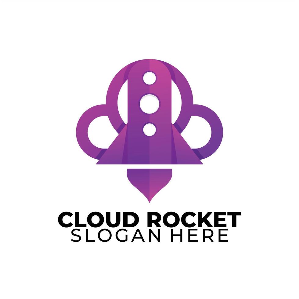 wolk logo kleurrijk helling stijl vector