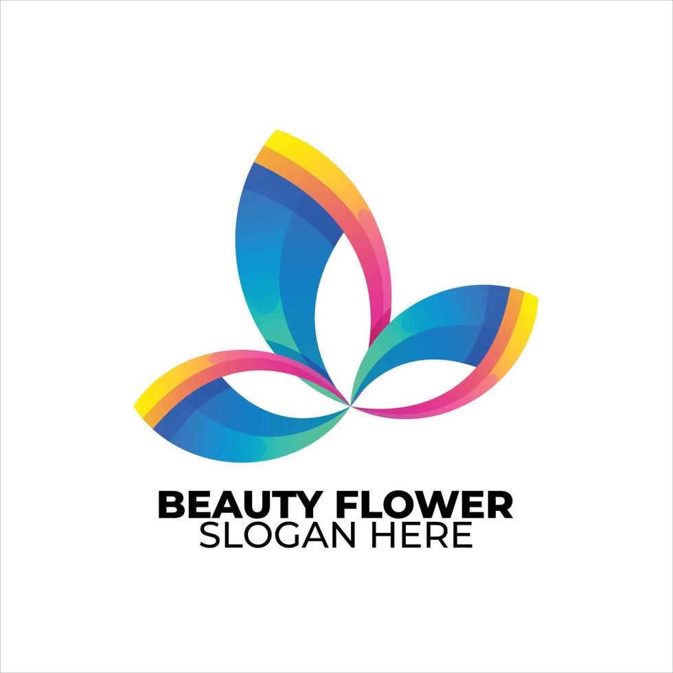 bloem logo kleurrijk helling stijl vector