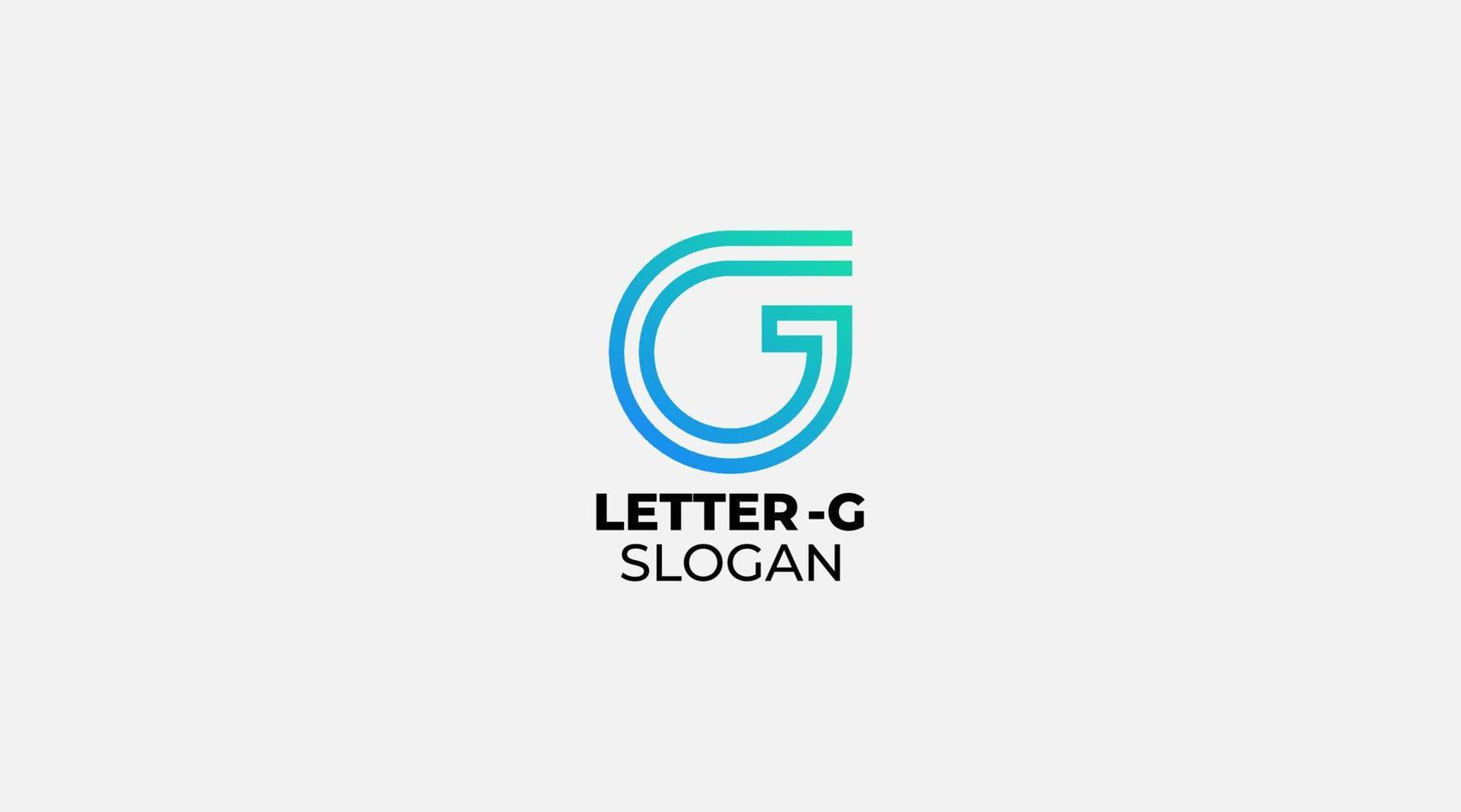 brief g lijn kunst logo ontwerp vector sjabloon