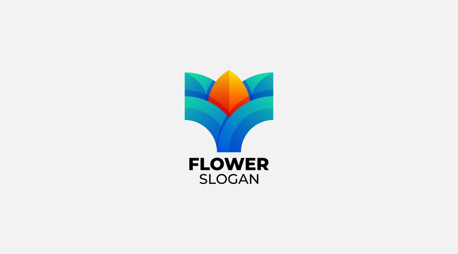 kleurrijk bloem vector logo ontwerp illustratie symbool