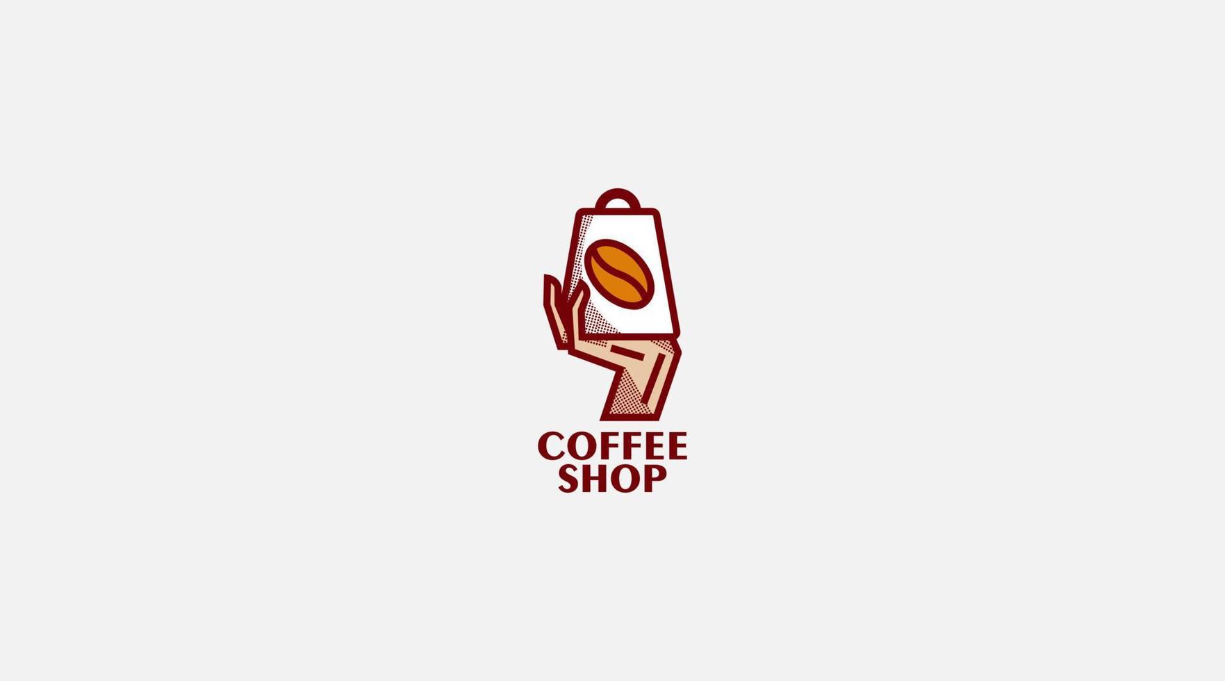 koffie winkel logo ontwerp vector sjabloon