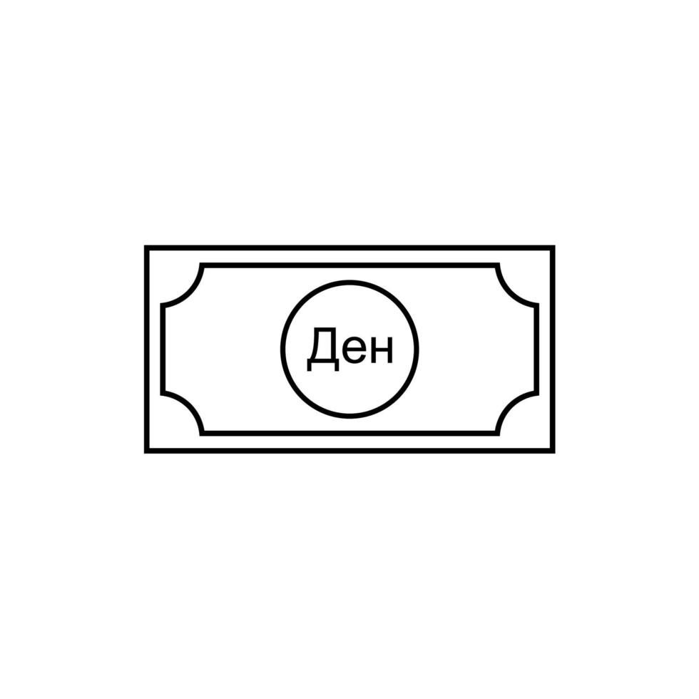 Macedonië valuta icoon symbool, Macedonisch denar, mkd teken. vector illustratie
