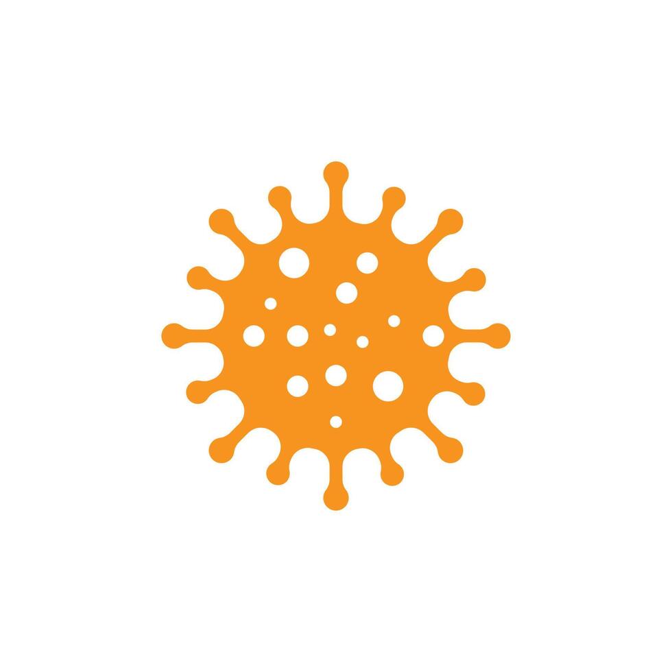 eps10 oranje vector coronavirus bacterie cel icoon geïsoleerd Aan wit achtergrond. covid 19 roman coronavirus bacterie symbool in een gemakkelijk vlak modieus modern stijl voor uw website ontwerp, logo, en app