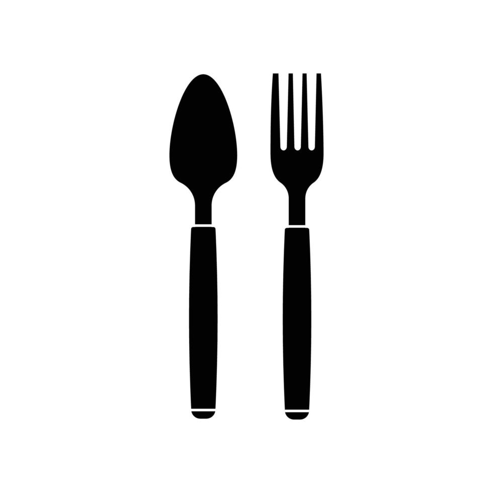 lepel en vork logo vector