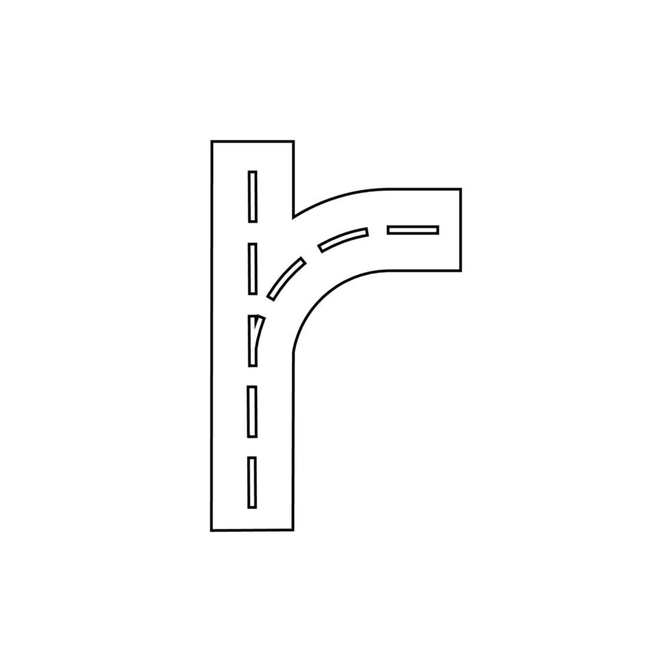 vork in de weg logo vector
