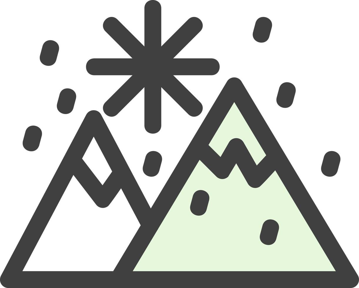 sneeuwlandschap glyph icoon vector