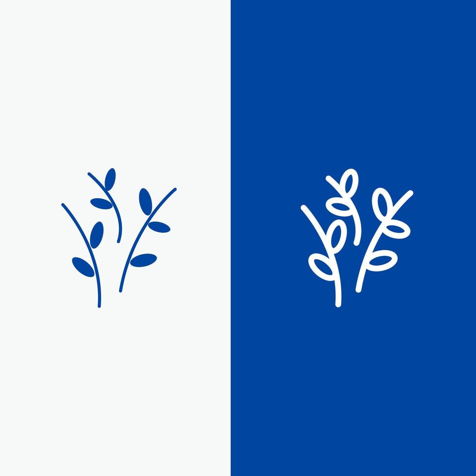 bloemknoppen katje Pasen natuur lijn en glyph solide icoon blauw banier lijn en glyph solide icoon blauw banier vector