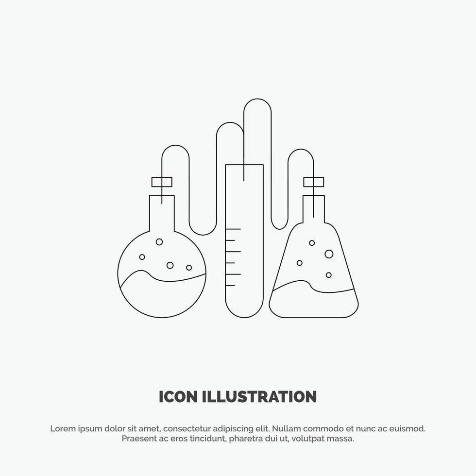 chemisch dope laboratorium wetenschap lijn icoon vector