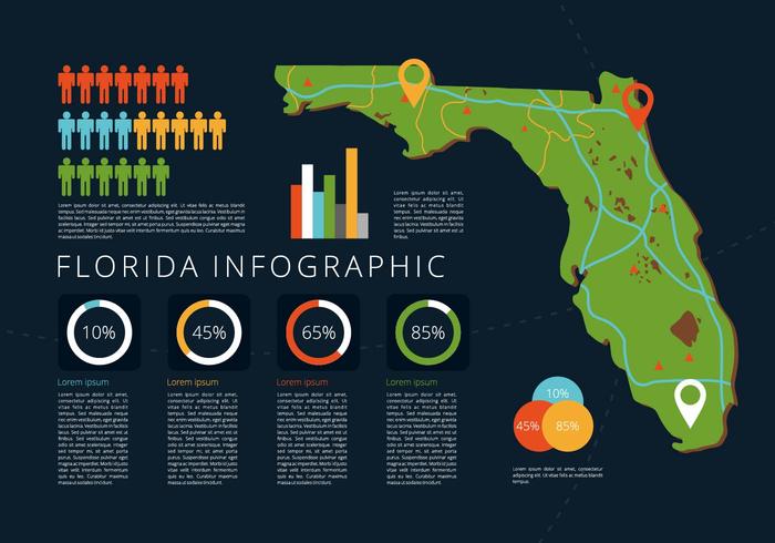 Florida Kaart Illustratie vector
