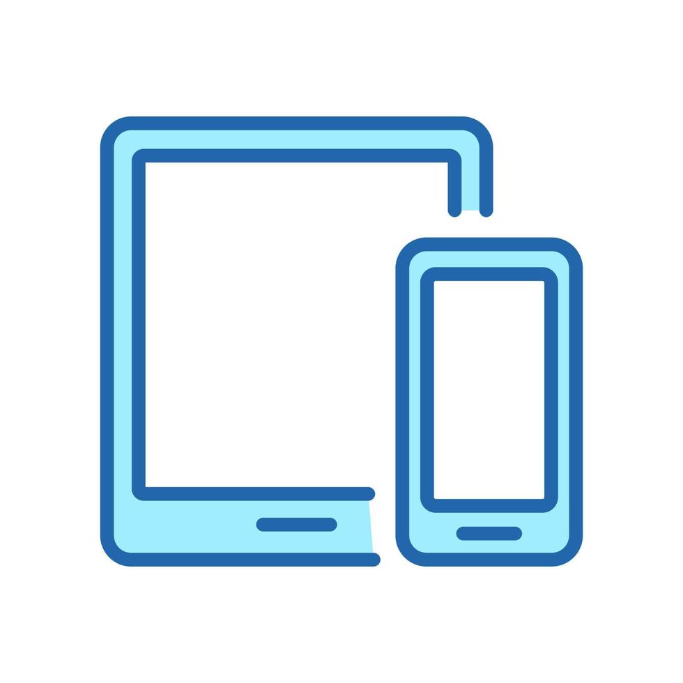 smartphone en tablet lijn icoon. slim bedenkt pictogram. mobiel telefoon kleur symbool. elektronisch digitaal technologie, mobiele telefoon en tablet Scherm. bewerkbare hartinfarct. geïsoleerd vector illustratie.