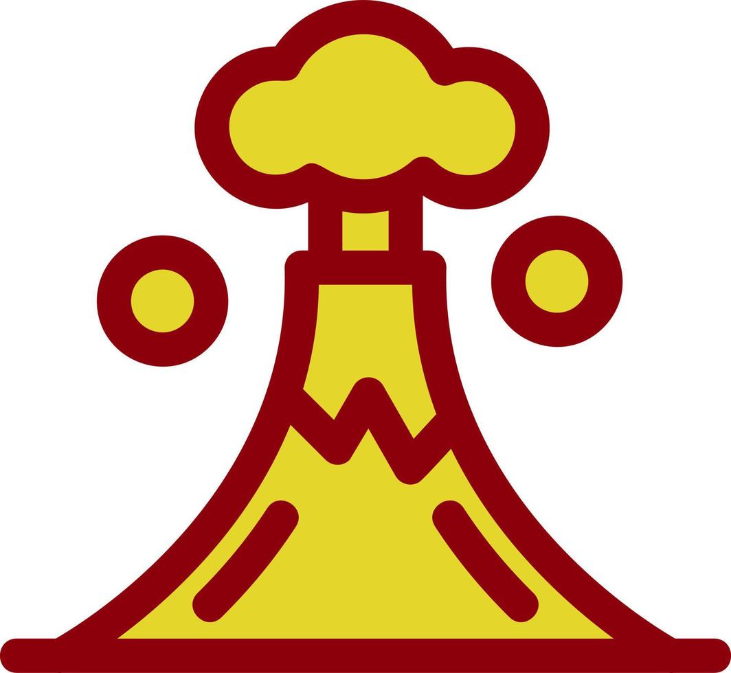 vulkaan landschap glyph icon vector
