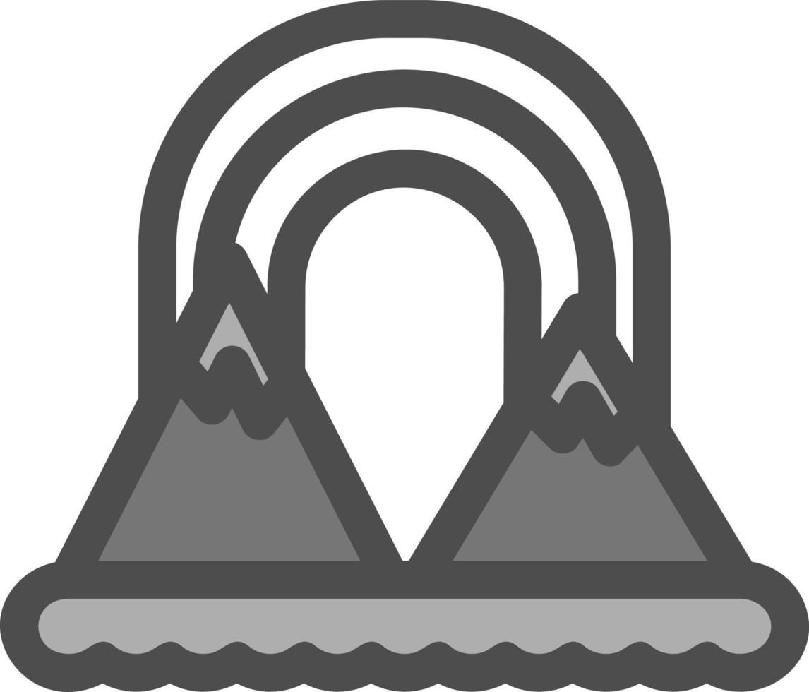 regenboog landschap glyph icoon vector