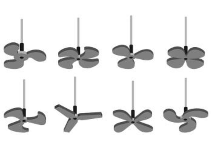 Set van Ceiling Fan Icons vector